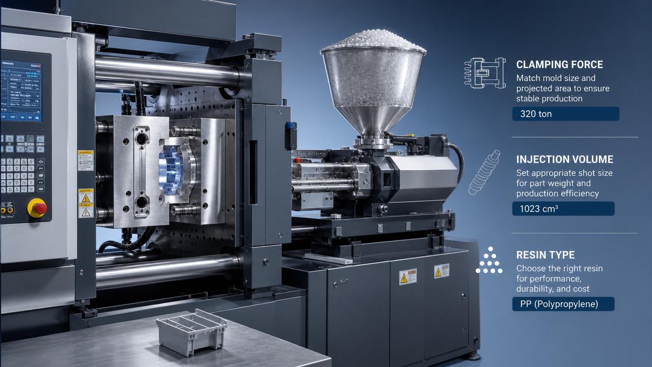 Injection Molding Machine Buying Guide: Clamping Force, Shot Size, and Resin Fit
