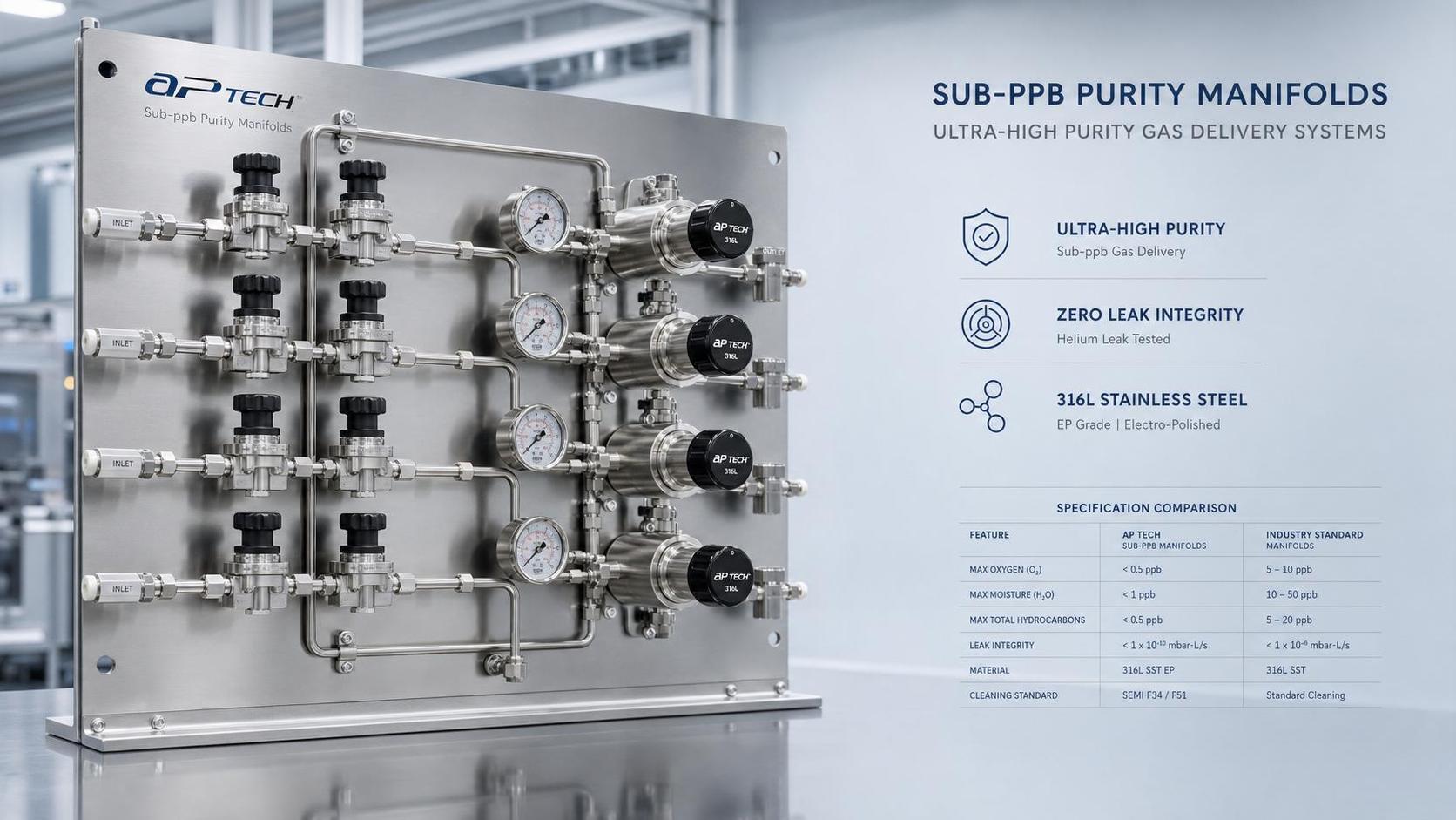 Sub-ppb Purity Manifolds Price Guide: What Drives Cost and Specs to Compare