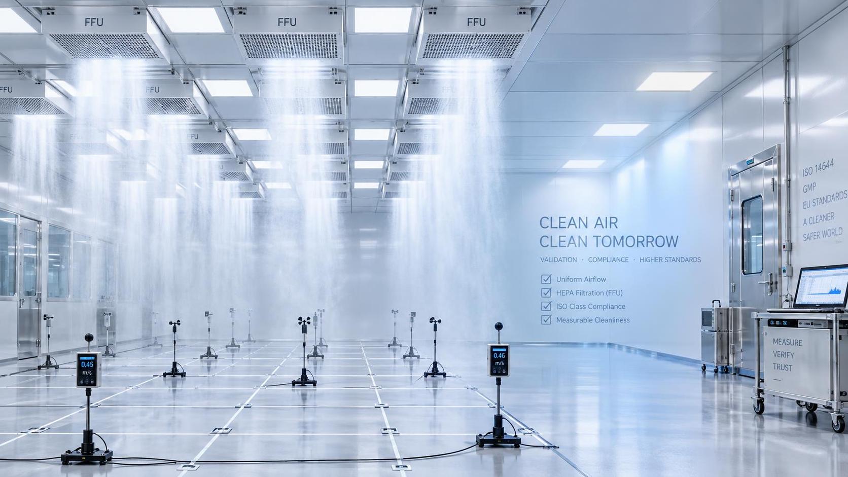 Which FFU Airflow Uniformity Metrics Matter for European Cleanroom Acceptance?