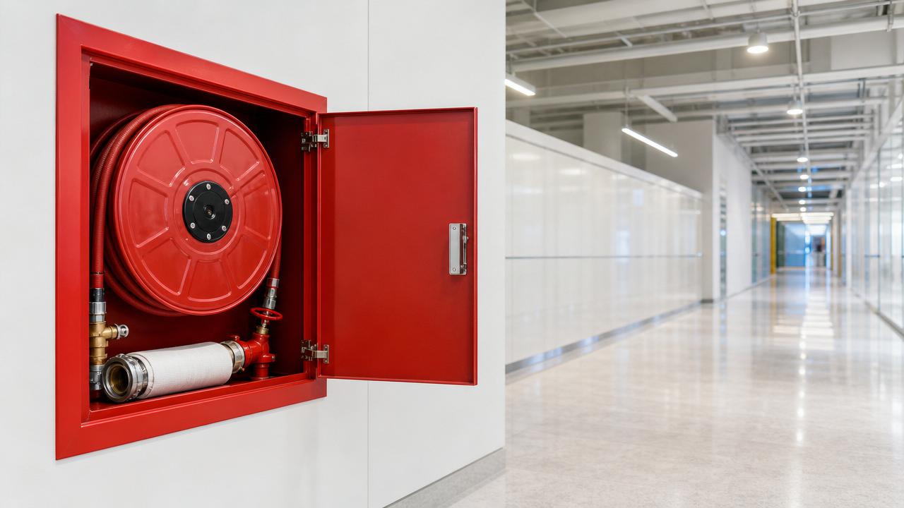 Why cabinet design affects fire hose reel access time