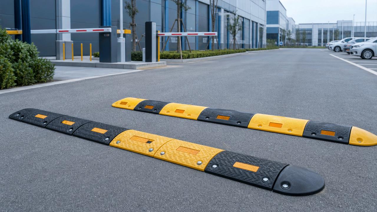 Plastic speed bumps or rubber ones, which lasts longer