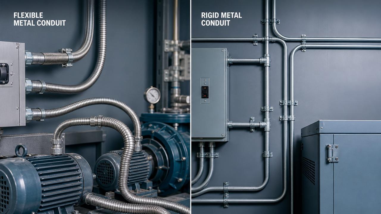 Flexible Metallic Conduit vs Rigid Conduit: Which Is Better for Industrial Wiring?