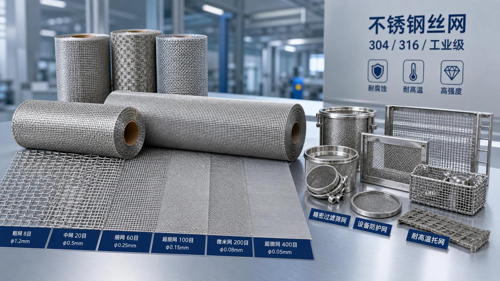 Stainless Steel Wire Mesh Grades and Mesh Sizes Explained for Industrial Use
