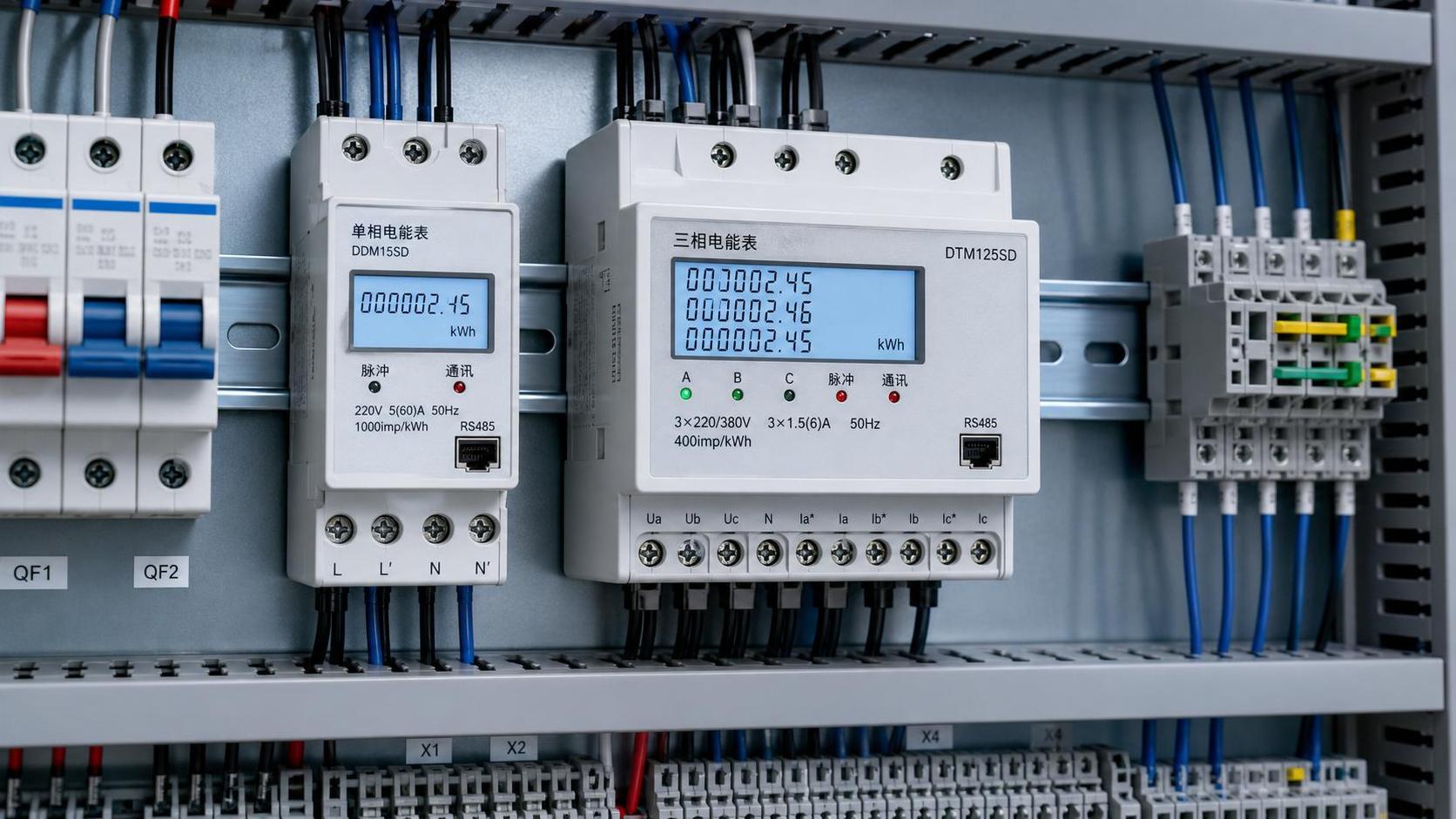 DIN Rail kWh Meter Selection Guide: Single-Phase vs Three-Phase, Accuracy, and RS485