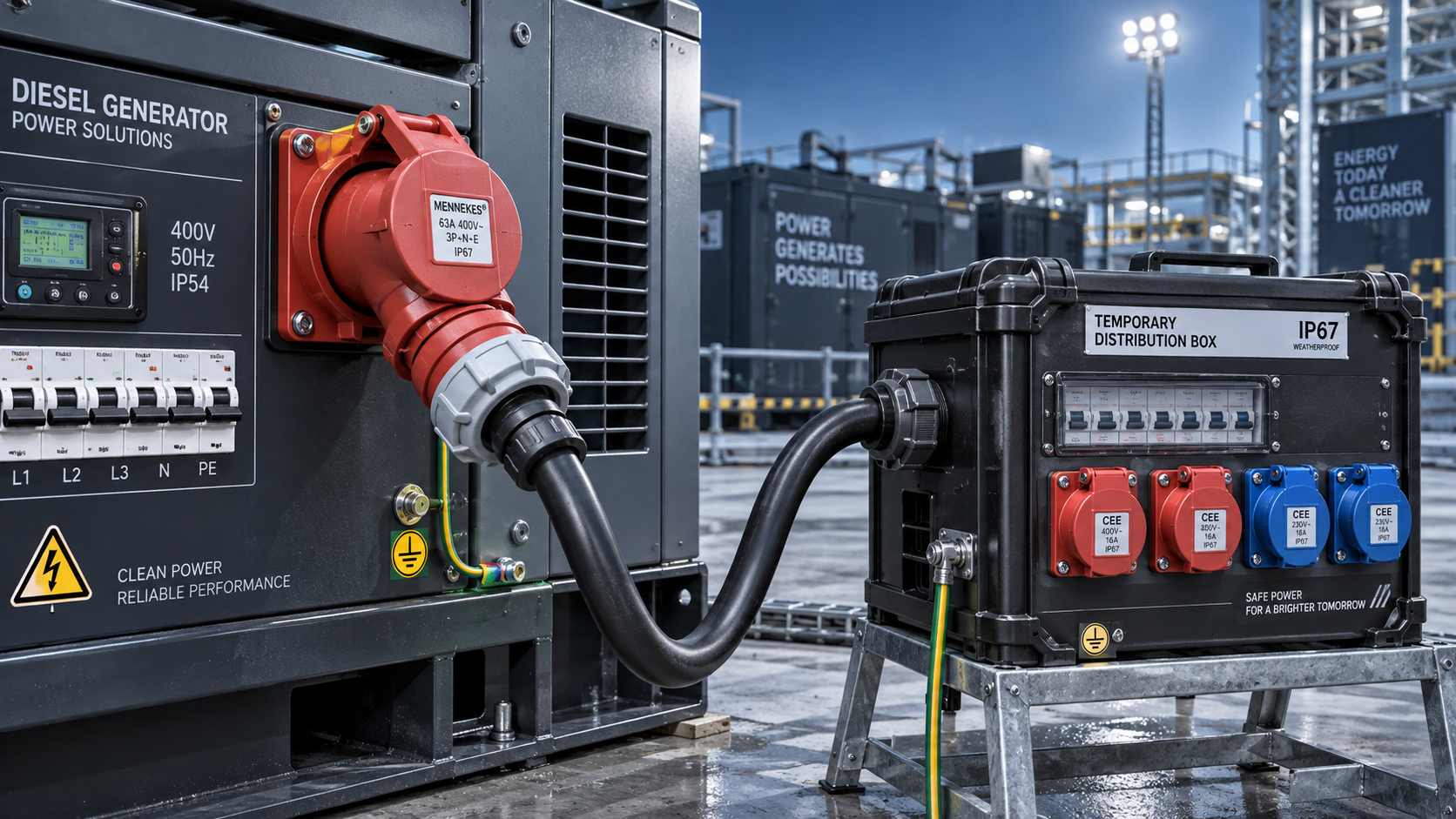 Choosing CEE Plugs and Sockets for Generator Output: Ratings, IP Protection, and Safety