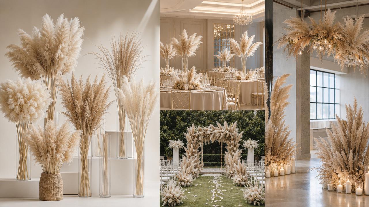 Wholesale Pampas Grass for Weddings: Which Styles and Stem Sizes Fit Each Venue Theme?