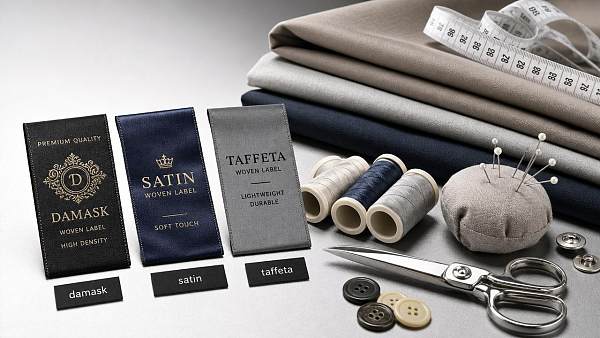 Custom Woven Labels Explained: Damask vs Satin vs Taffeta for Apparel Branding Custom Woven Labels Explained: Damask vs Satin vs Taffeta for Apparel Branding
