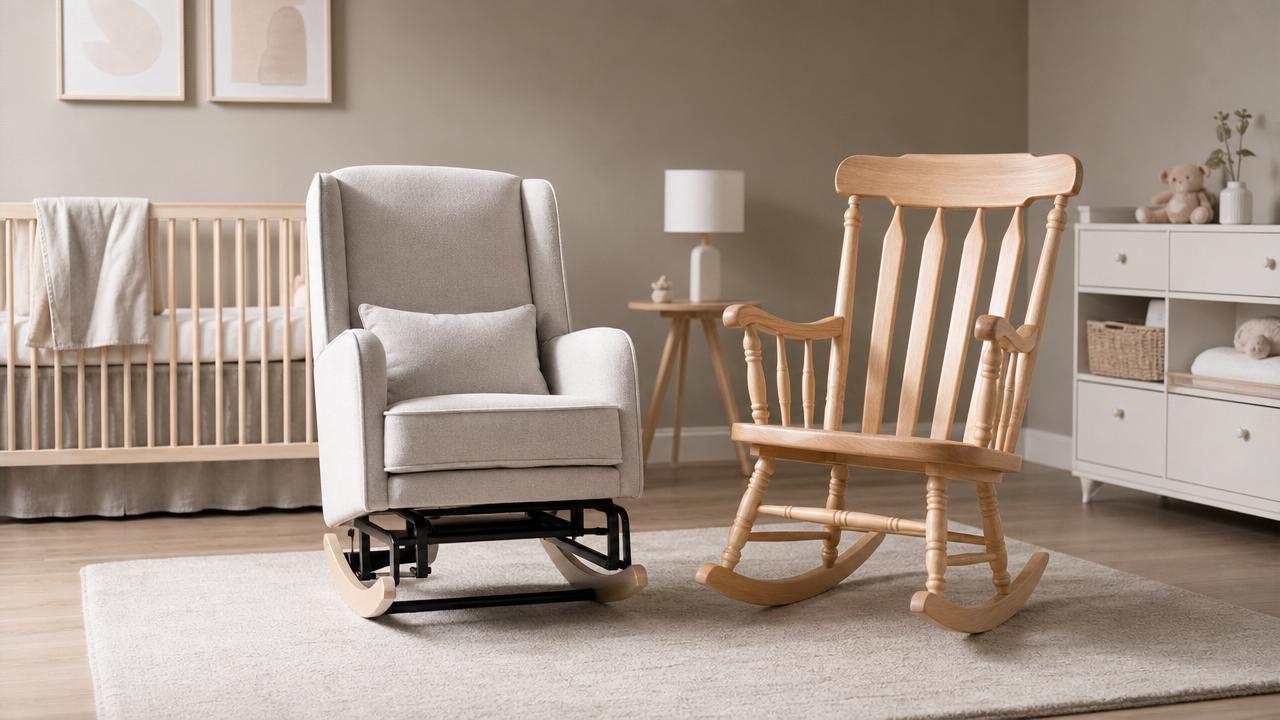 Nursery Rocking Chair Buying Guide: Glider vs Rocker, Size, Fabric, and Safety