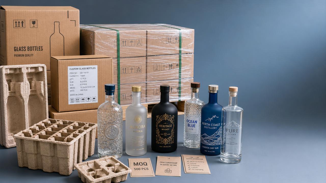 Custom Printed Glass Bottles Wholesale: Minimum Order, Decoration Methods, and Cost Factors
