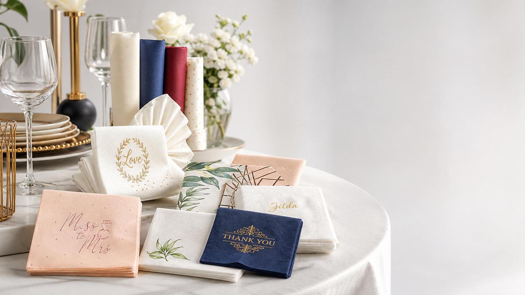 Custom Printed Napkins for Events and Restaurants: Material, Print Methods, and MOQ Explained