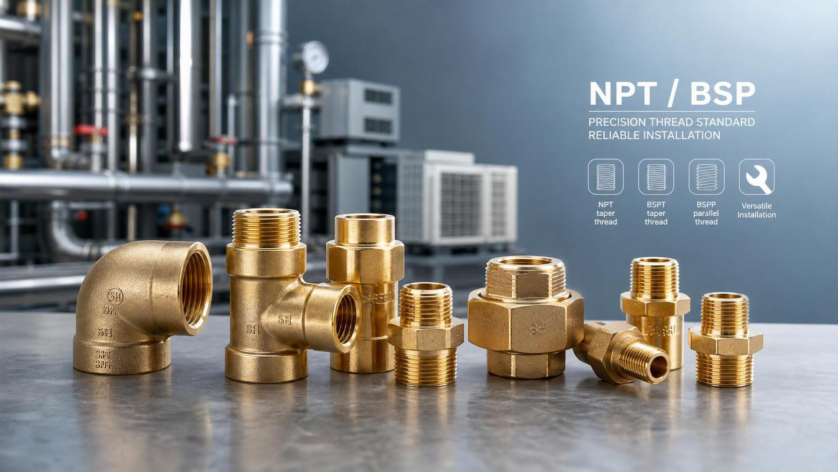 Brass Pipe Fittings Explained: Types, Thread Standards, and Where to Use Each
