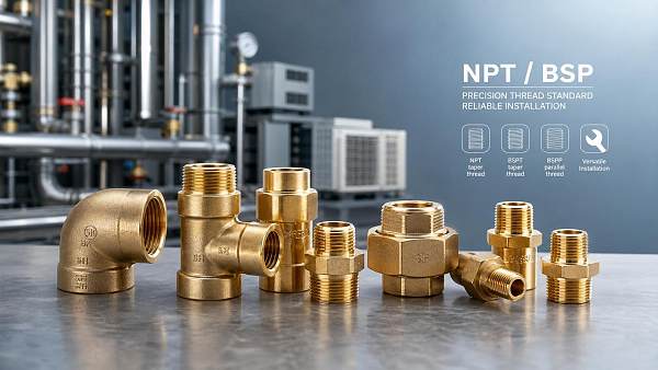 Brass Pipe Fittings Explained: Types, Thread Standards, and Where to Use Each