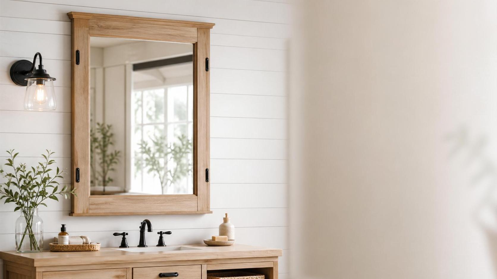 How to Choose a Rustic Wood Framed Mirror for Farmhouse Bathrooms and Entryways