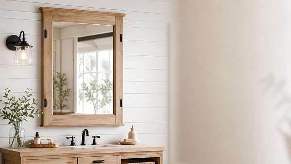 How to Choose a Rustic Wood Framed Mirror for Farmhouse Bathrooms and Entryways