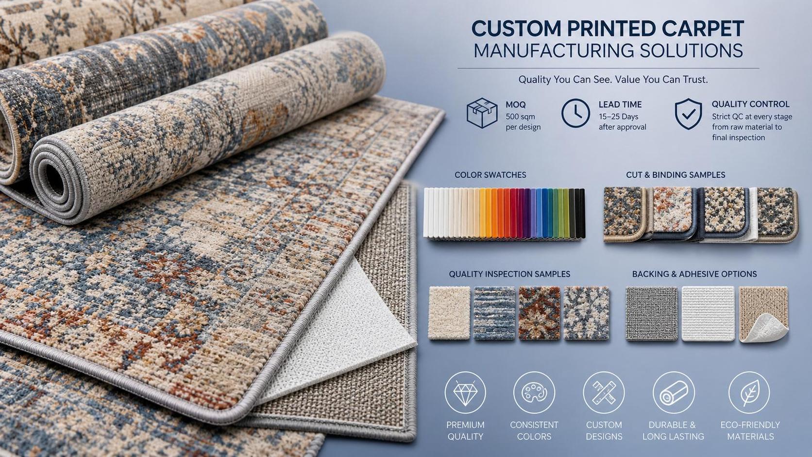 How to Evaluate a Custom Printed Area Rugs Manufacturer for MOQ, Lead Time, and Quality Control