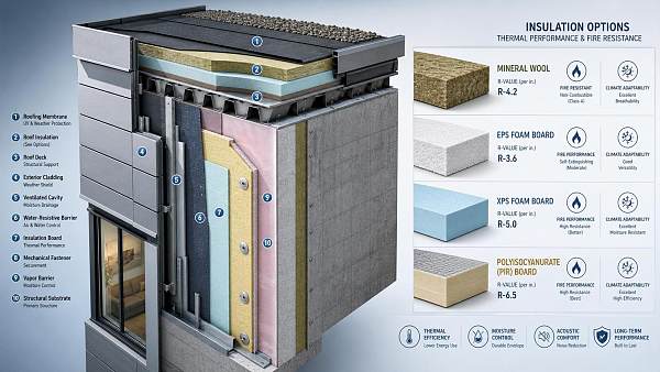 Building Envelope Insulation Types Explained: R-Value, Fire Rating, and Climate Fit