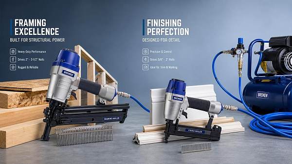 Pneumatic Nail Guns for Framing vs Finish Work: Key Differences and How to Choose Pneumatic Nail Guns for Framing vs Finish Work: Key Differences and How to Choose
