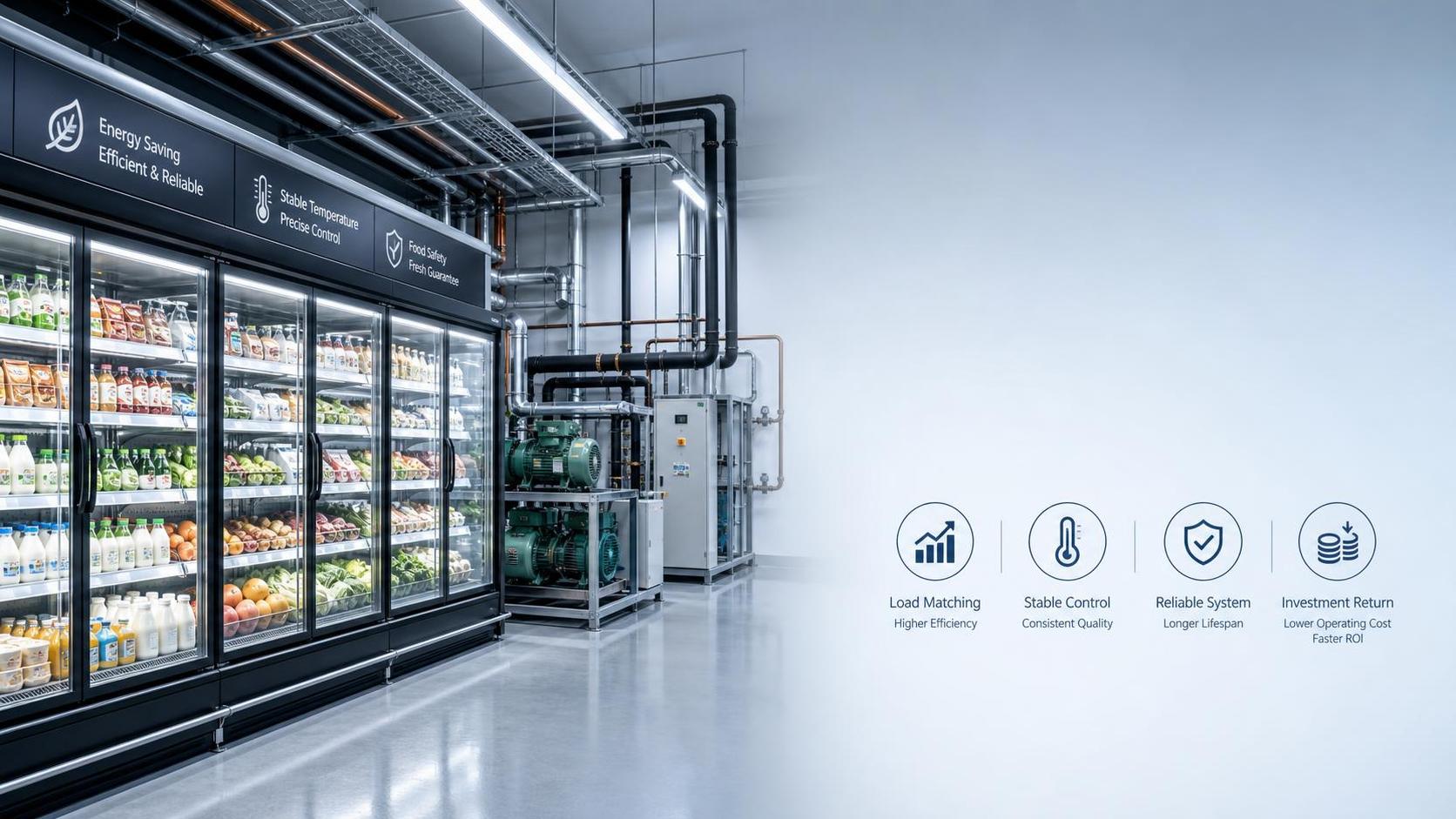How to Evaluate Energy Efficient Refrigeration for Supermarkets by Load and ROI
