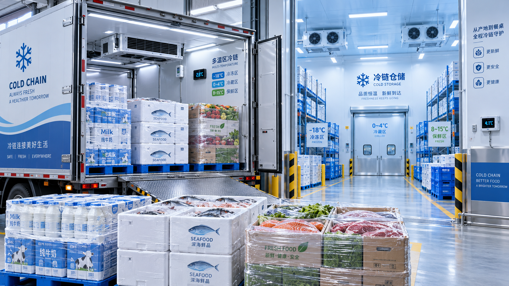Designing Temperature-Monitored Food Cold Chain Solutions for Multi-Stage Distribution
