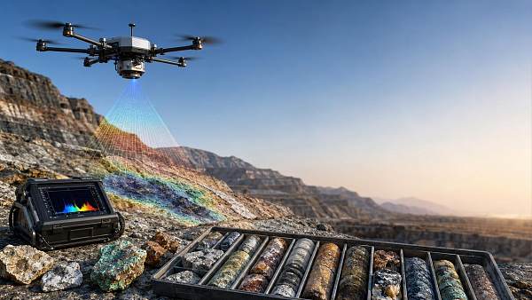 Hyperspectral Imaging for Mineral Exploration in Low-Contrast Zones