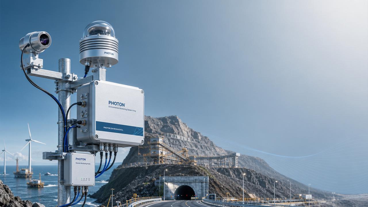 Photonic Sensors for Environmental Monitoring in Harsh Outdoor Sites