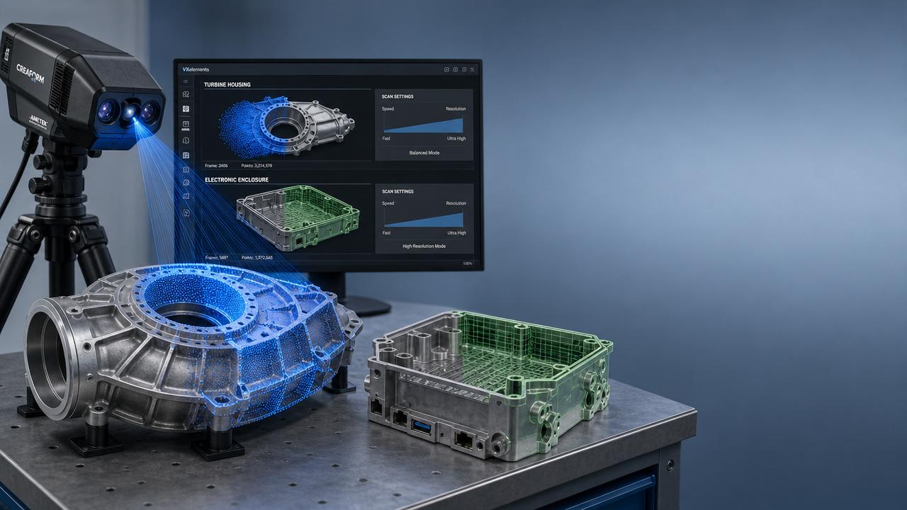 3D Scanning Speed vs Resolution for Reverse Engineering