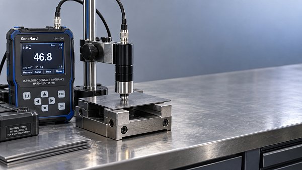 Can a portable hardness tester for steel measure thin parts accurately?