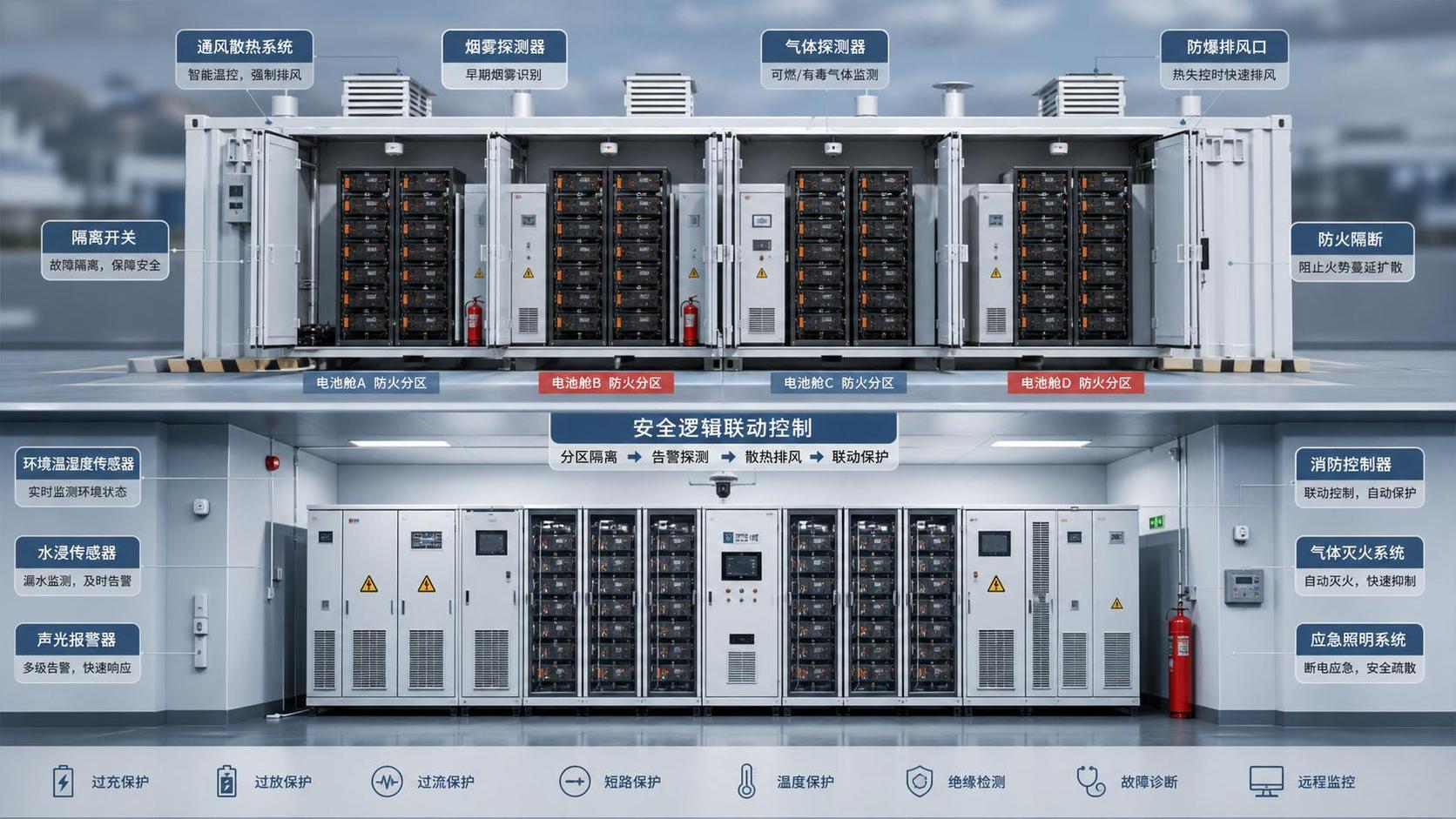 Battery Storage Safety Basics: Fire Risks, Thermal Runaway, and Key Protections
