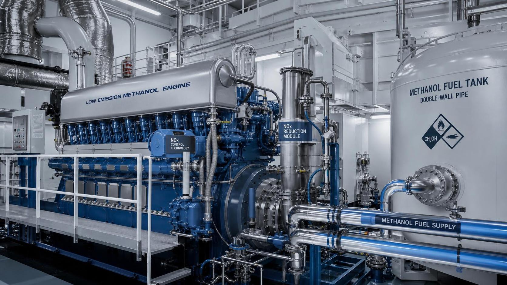 Low Emission Methanol Engines: Efficiency, NOx, and Retrofit Tradeoffs