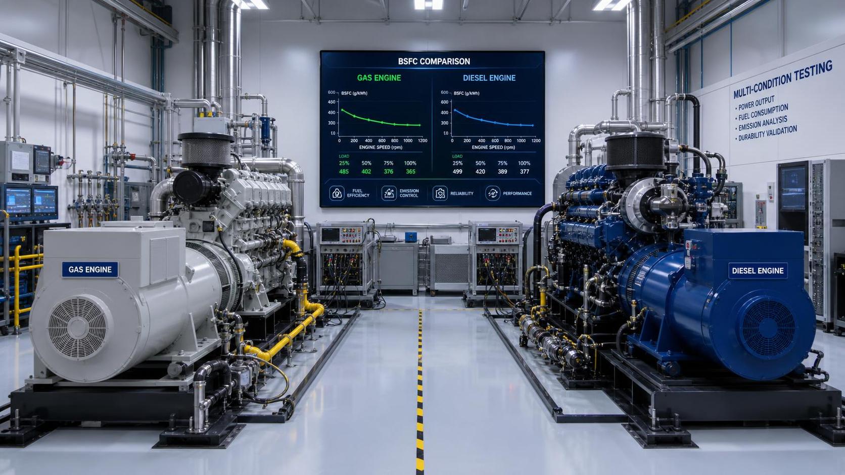 How to use BSFC g per kWh to compare engine fuel efficiency