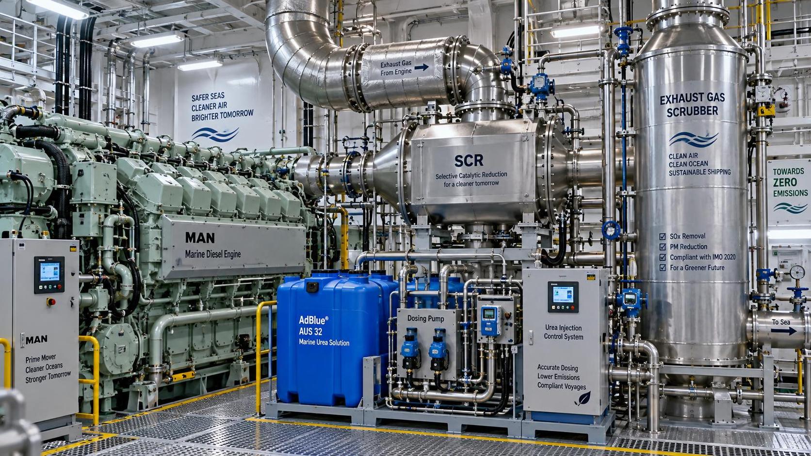 How emission control systems affect compliance on marine diesel engines