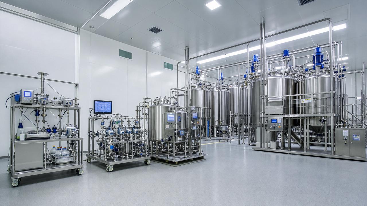 Automated Buffer Preparation Factory Options Compared by Scale