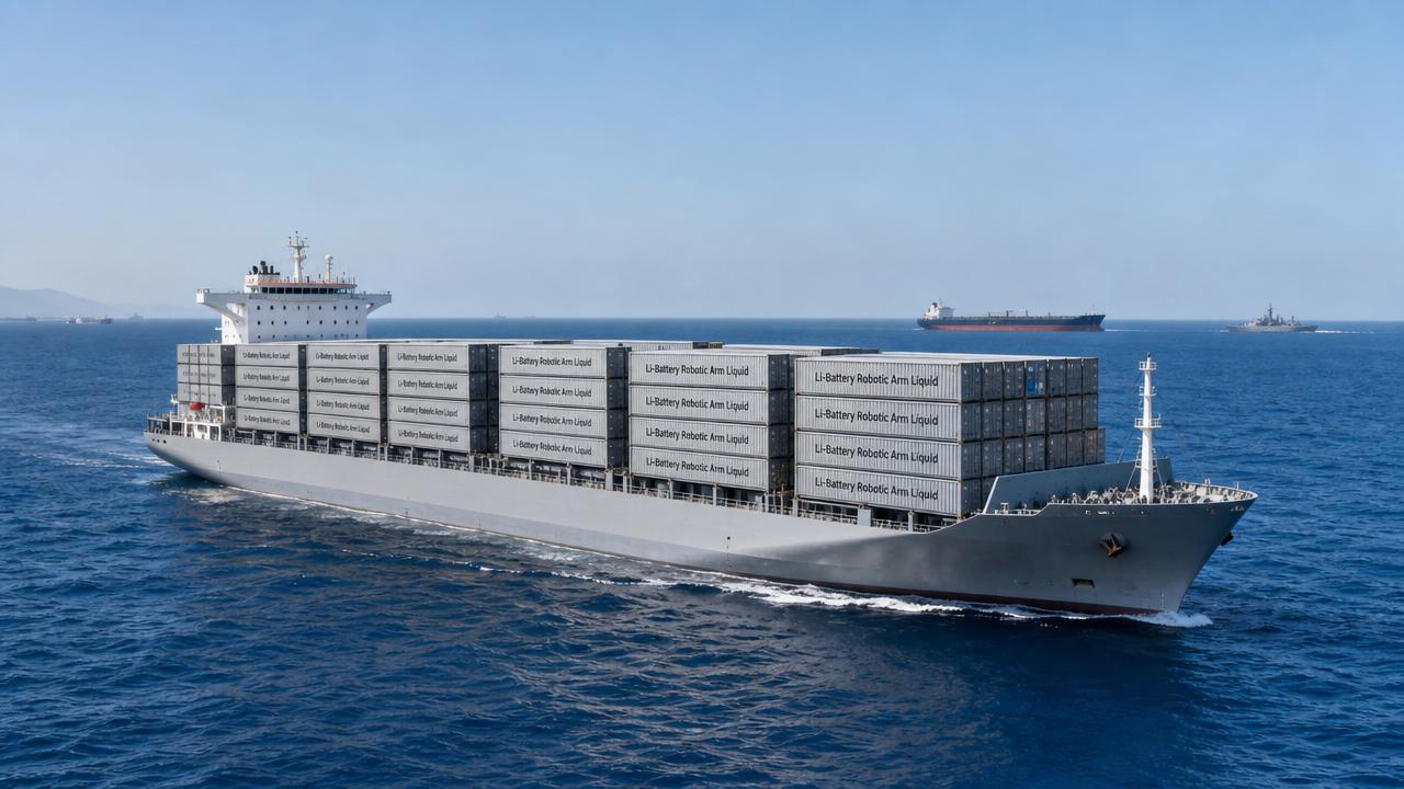 Hormuz Strait Transit Fee Hike: $1,120/TEU Surcharge for Li-Battery Robotic Arm Liquid Shipments