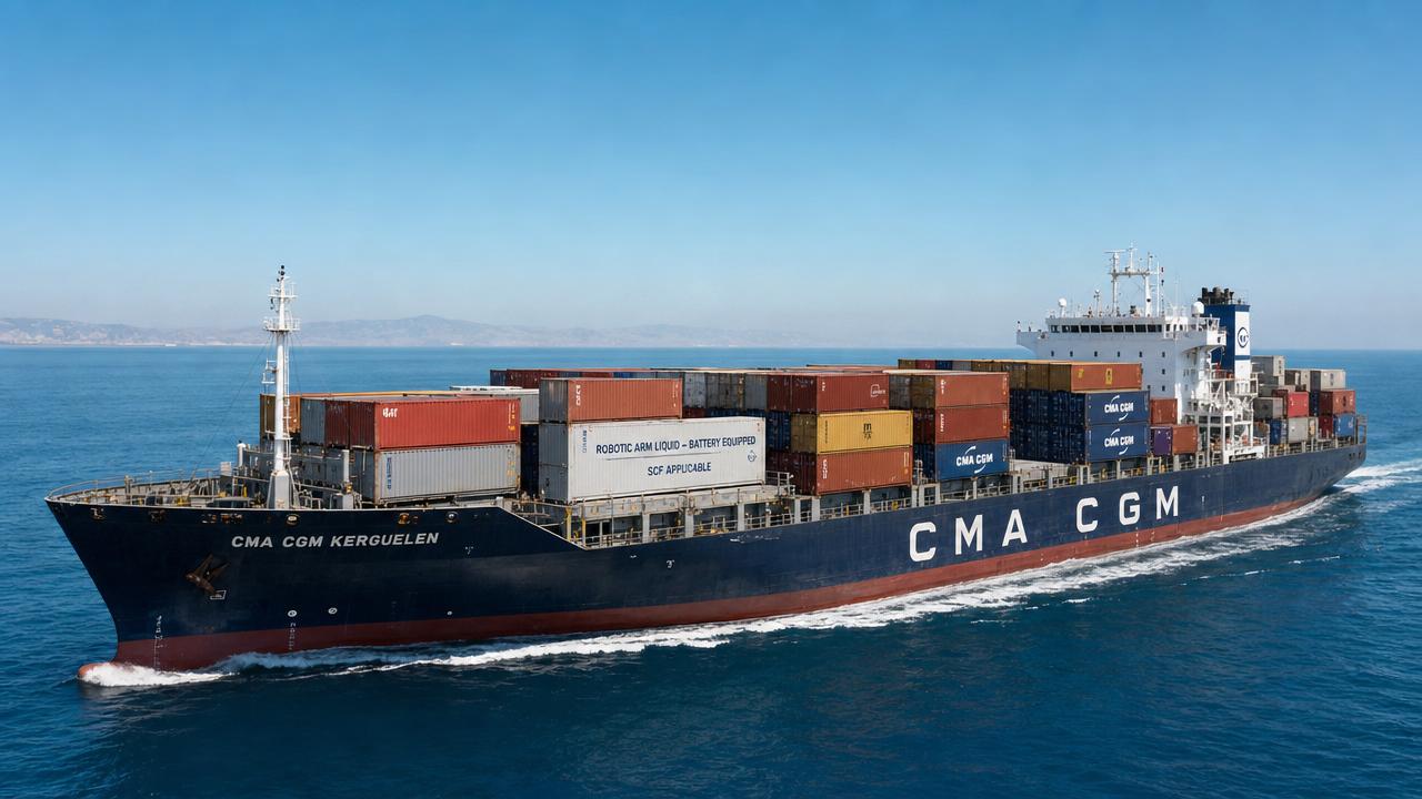 Hormuz Strait Surcharges Rise to $1,280/TEU for Robotic Arm Liquid Shipments
