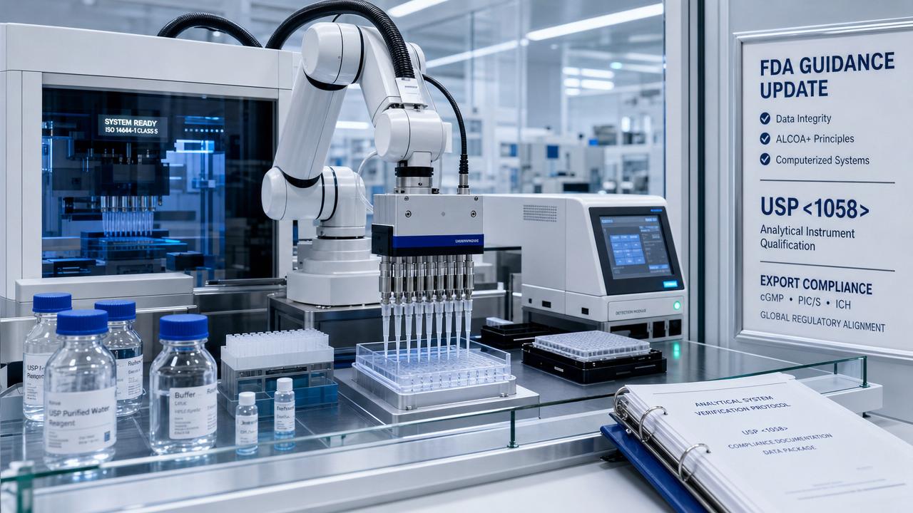 FDA Sets USP <1058> A-Level Validation for Robotic Arm Liquid Systems