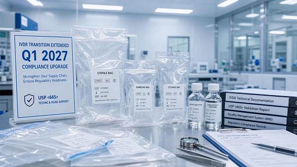 EU Extends IVDR Transition, Sets Q1 2027 Rule for Single-Use Bags