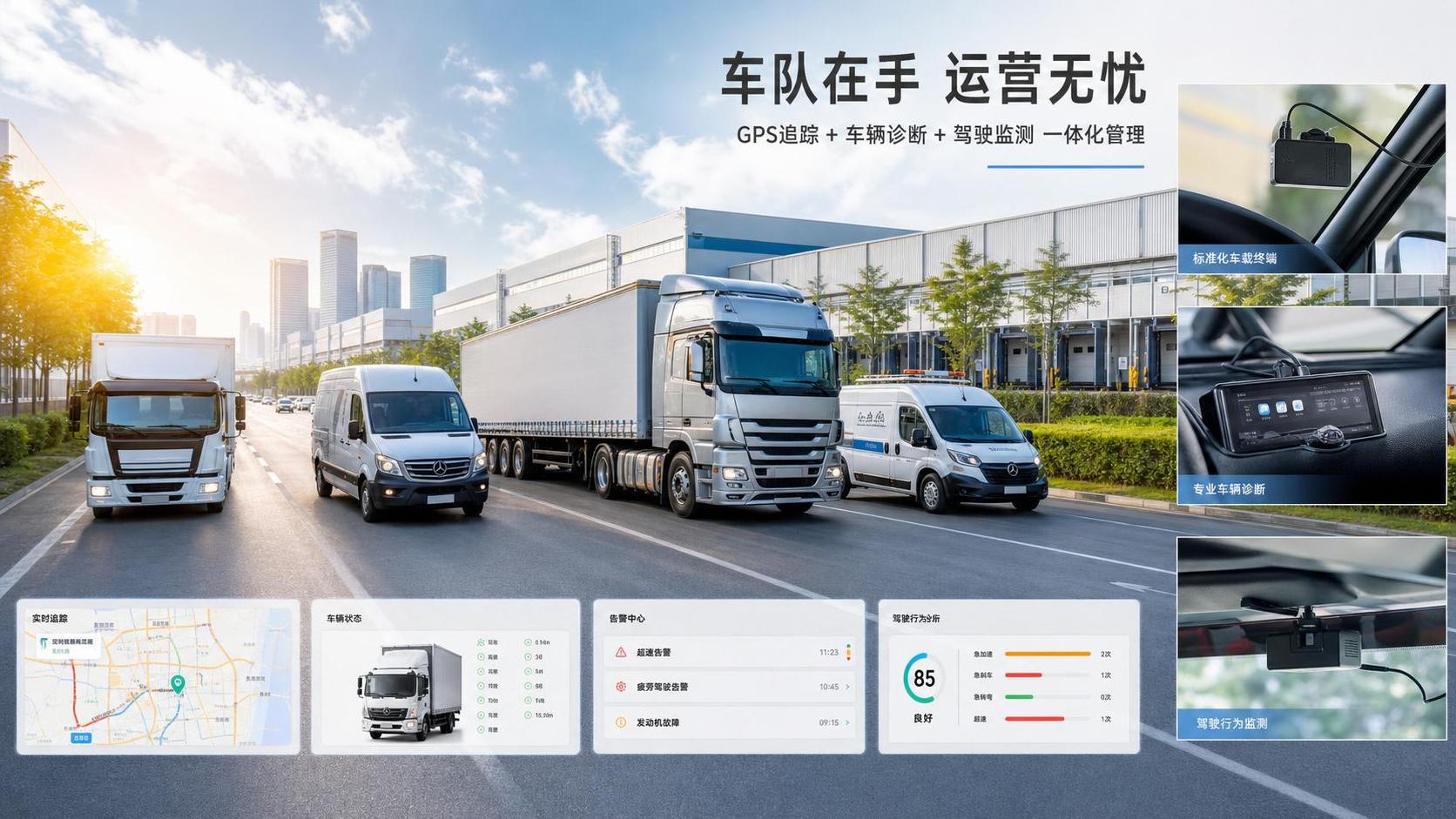 Fleet Management Devices for Mixed Vehicle Fleets: GPS, Diagnostics, and Driver Monitoring