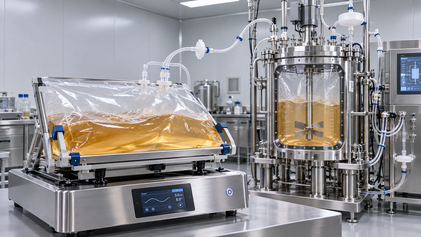 Single-Use Cell Culture Systems: Rocking vs. Stirred-Tank for Mammalian Cells