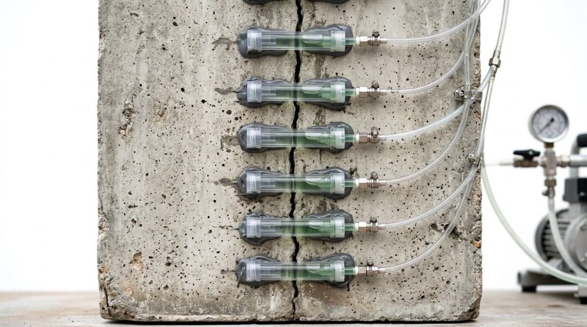Selecting structural epoxy for concrete crack injection Selecting structural epoxy for concrete crack injection