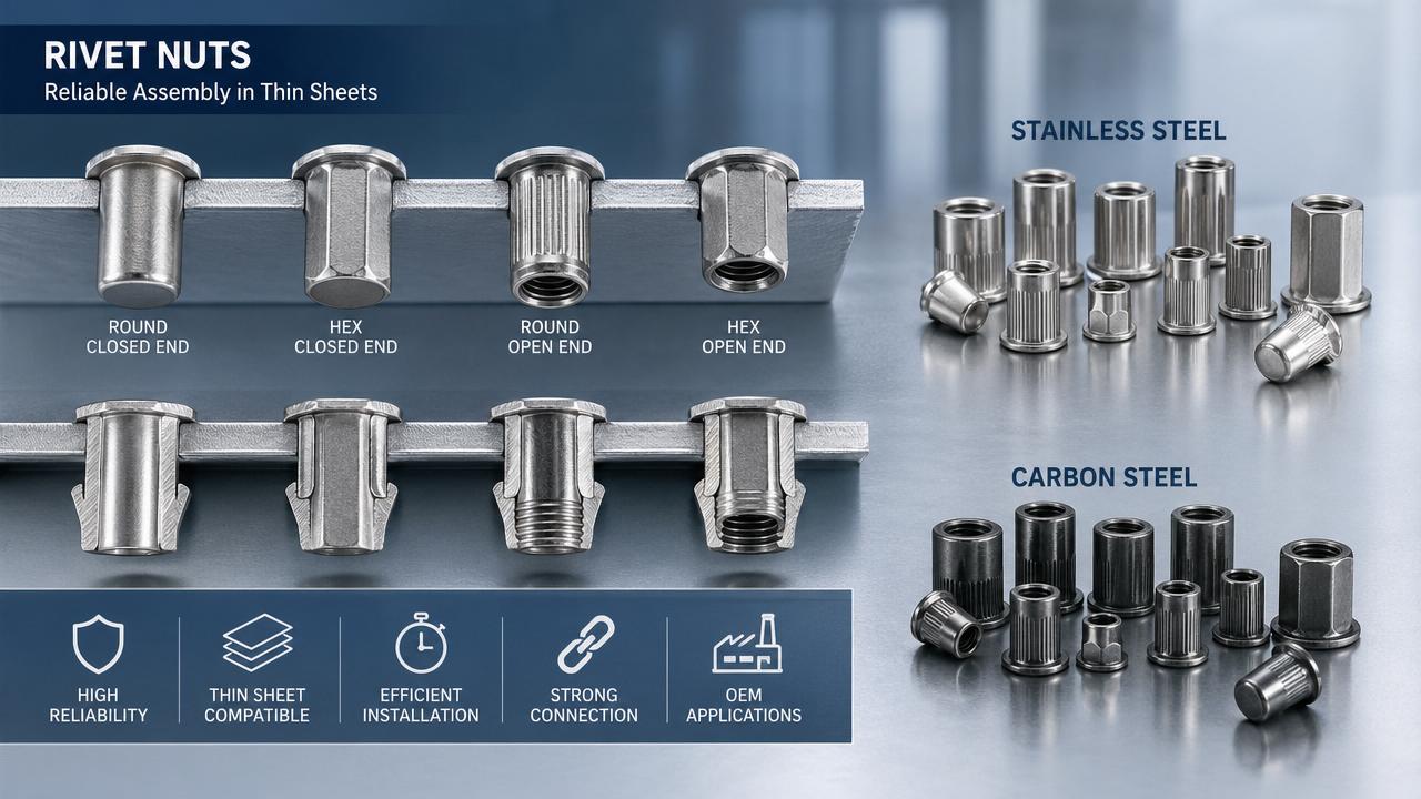 Rivet Nut Manufacturer OEM: How to Choose for Thin Sheet Applications