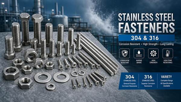 Stainless Steel Fasteners Wholesale: Comparing 304 and 316 for Daily Demand