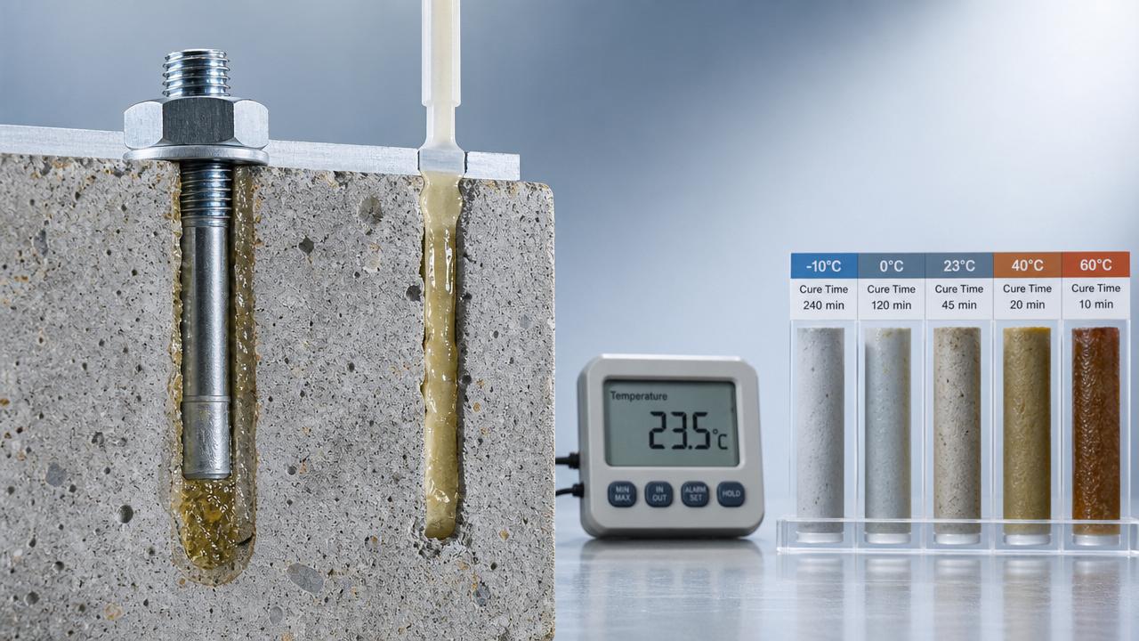 How Temperature Shifts Chemical Anchor Curing Time Data