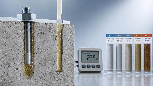 How Temperature Shifts Chemical Anchor Curing Time Data