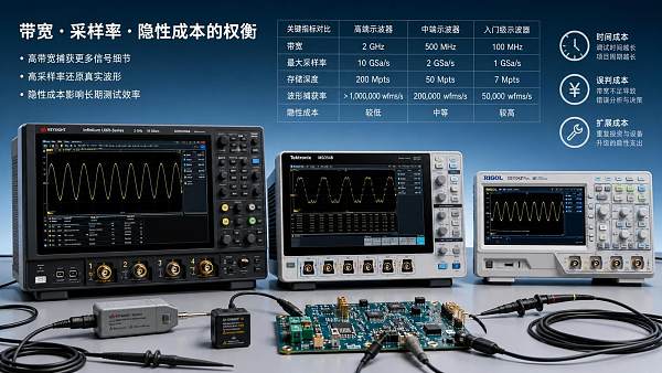 Oscilloscopes Compared: Bandwidth, Sampling Rate, and Hidden Cost Tradeoffs