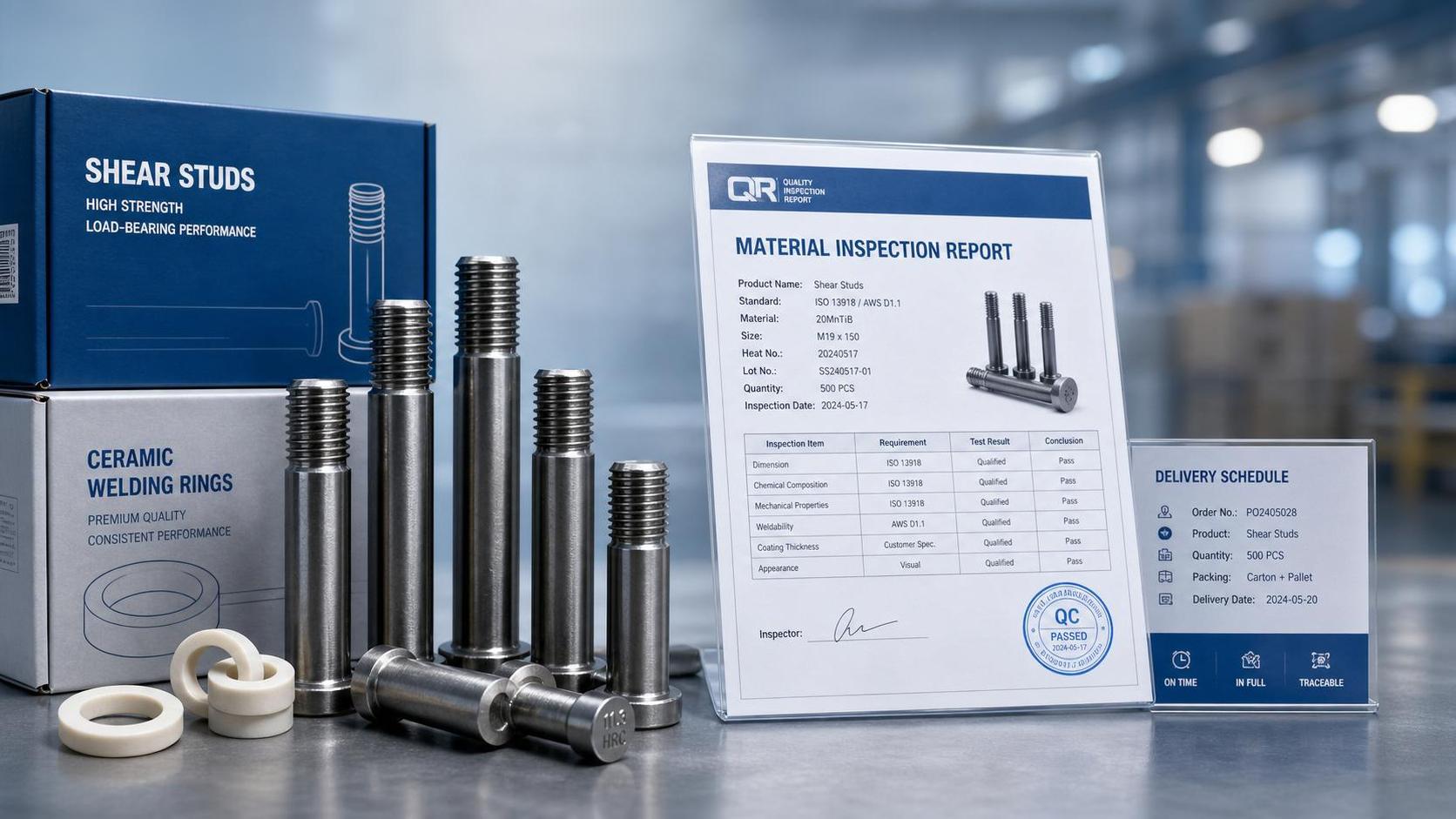 Shear Studs Manufacturer Checklist: Load Capacity, Compliance, and Lead Time