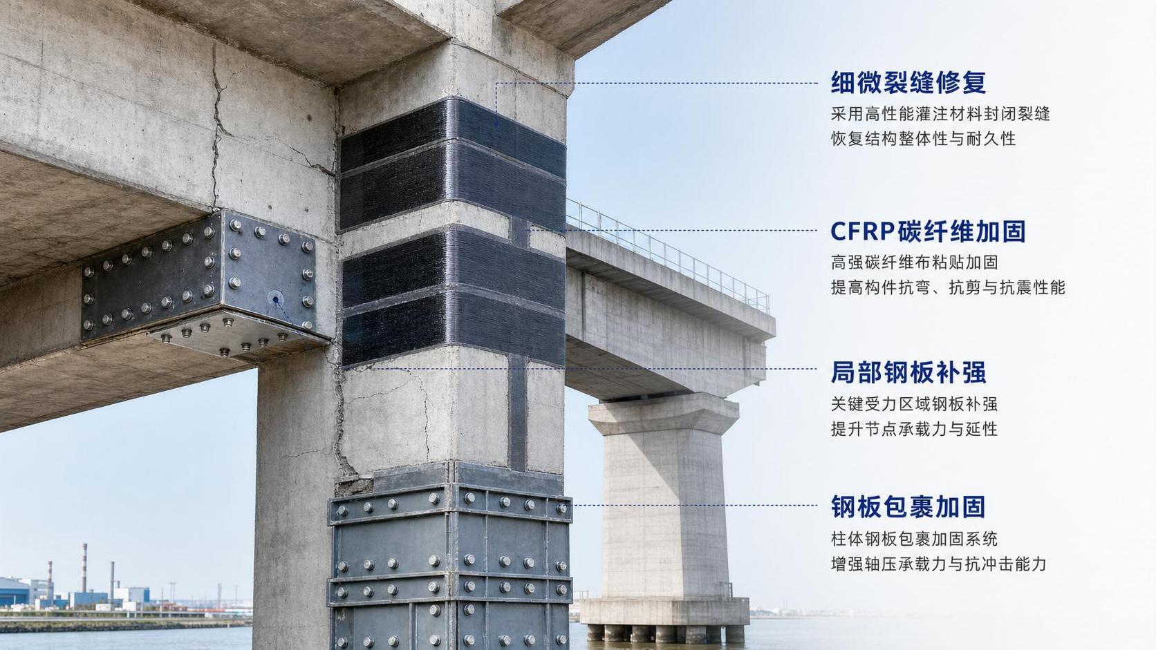 Structural Reinforcement Options for Cracked Concrete Repair