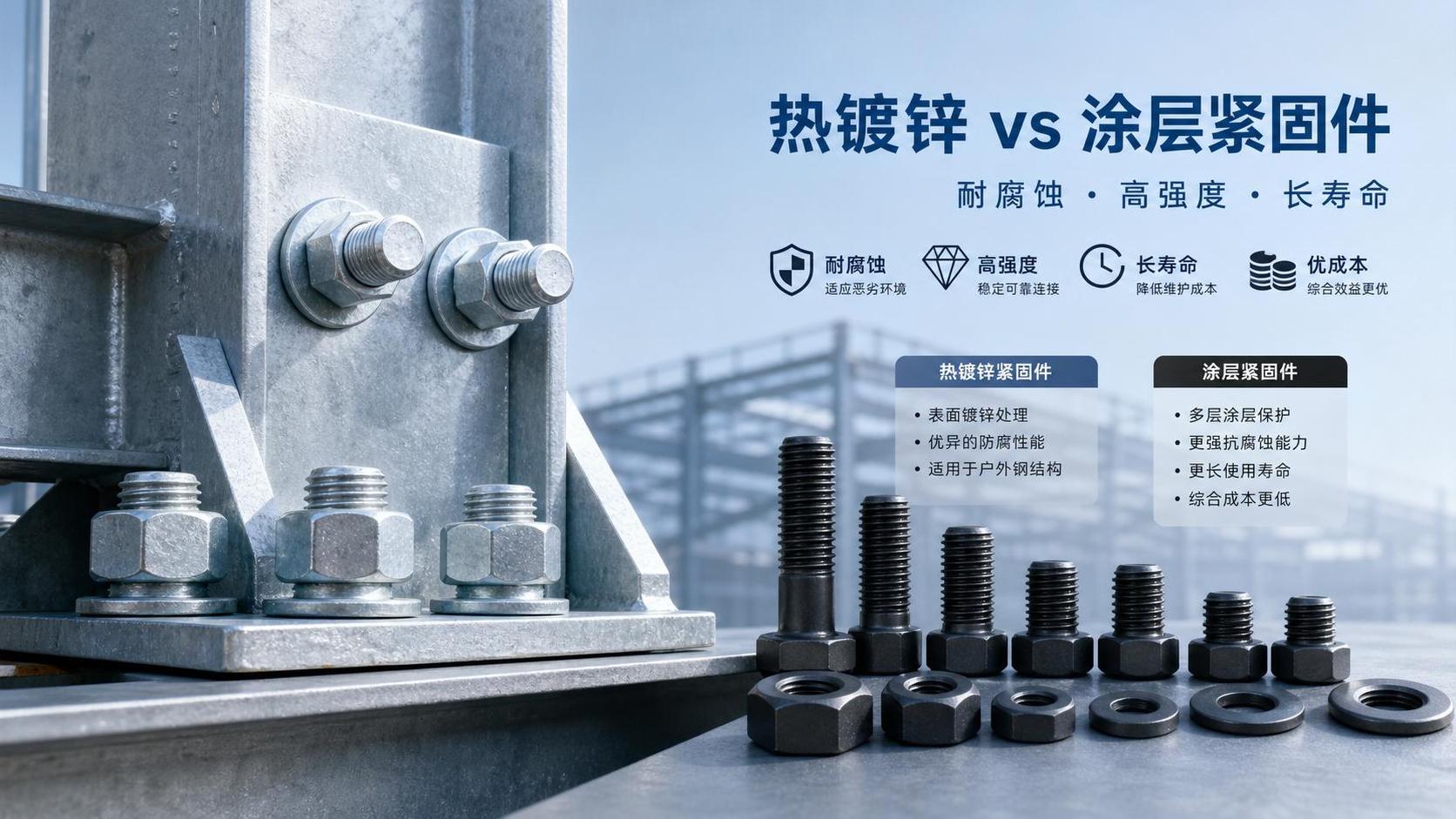 Galvanized Structural Fasteners vs Coated Options: Cost and Service Life