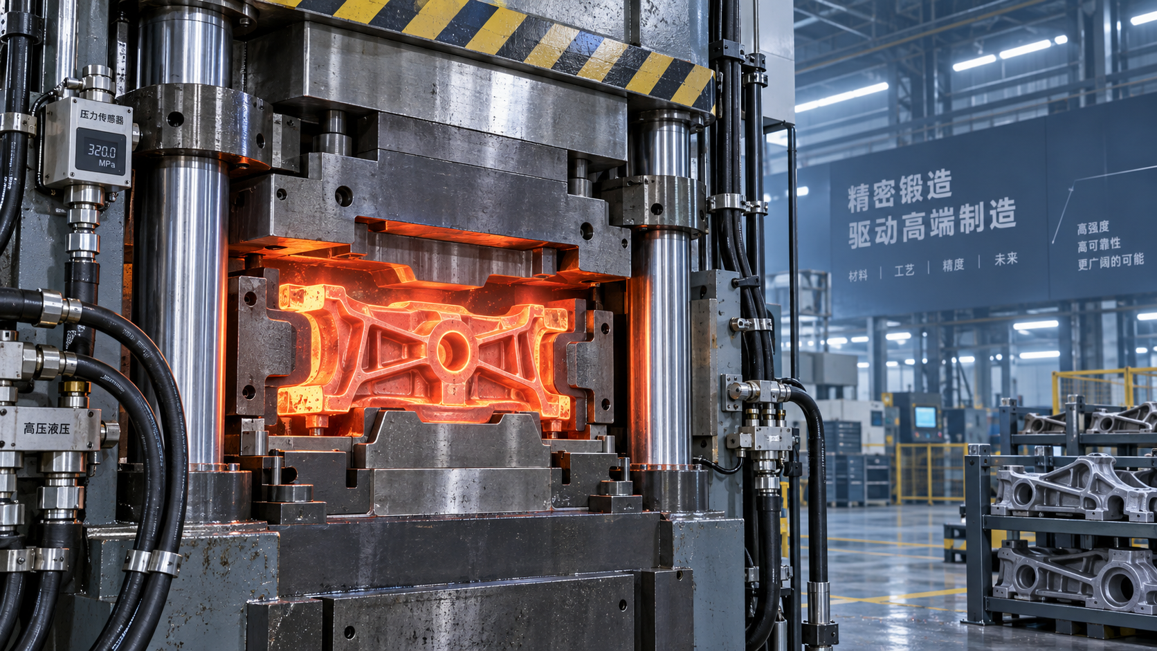 How press force affects forging quality in a hydraulic press