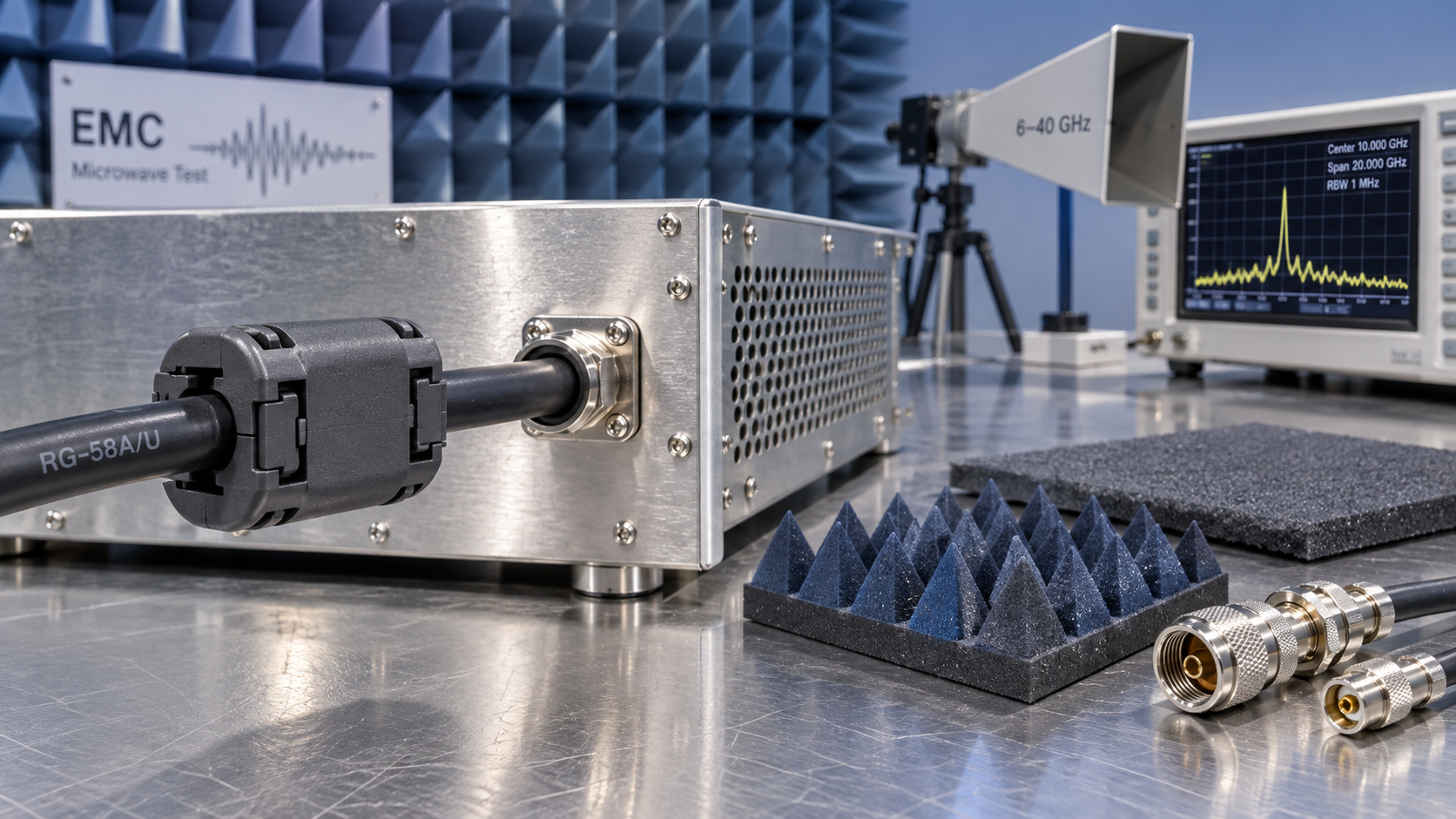 Are ferrite cores effective for suppressing noise above 10 GHz?