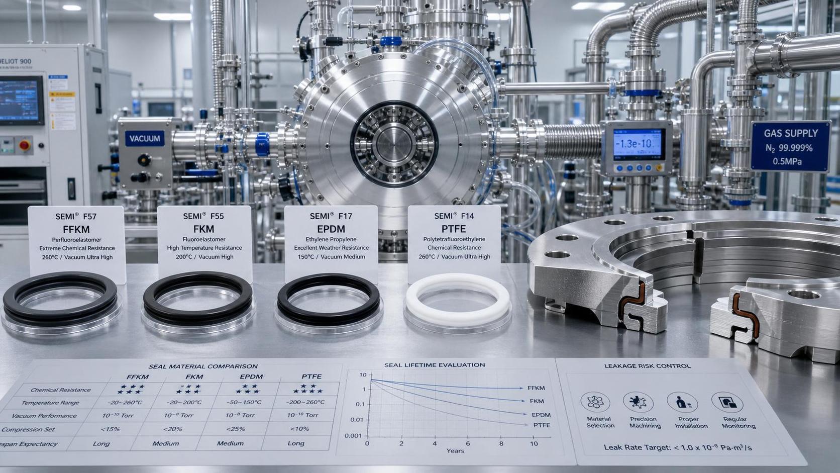 SEMI Standard Seals: How to Compare Materials, Life Cycle, and Leak Risk
